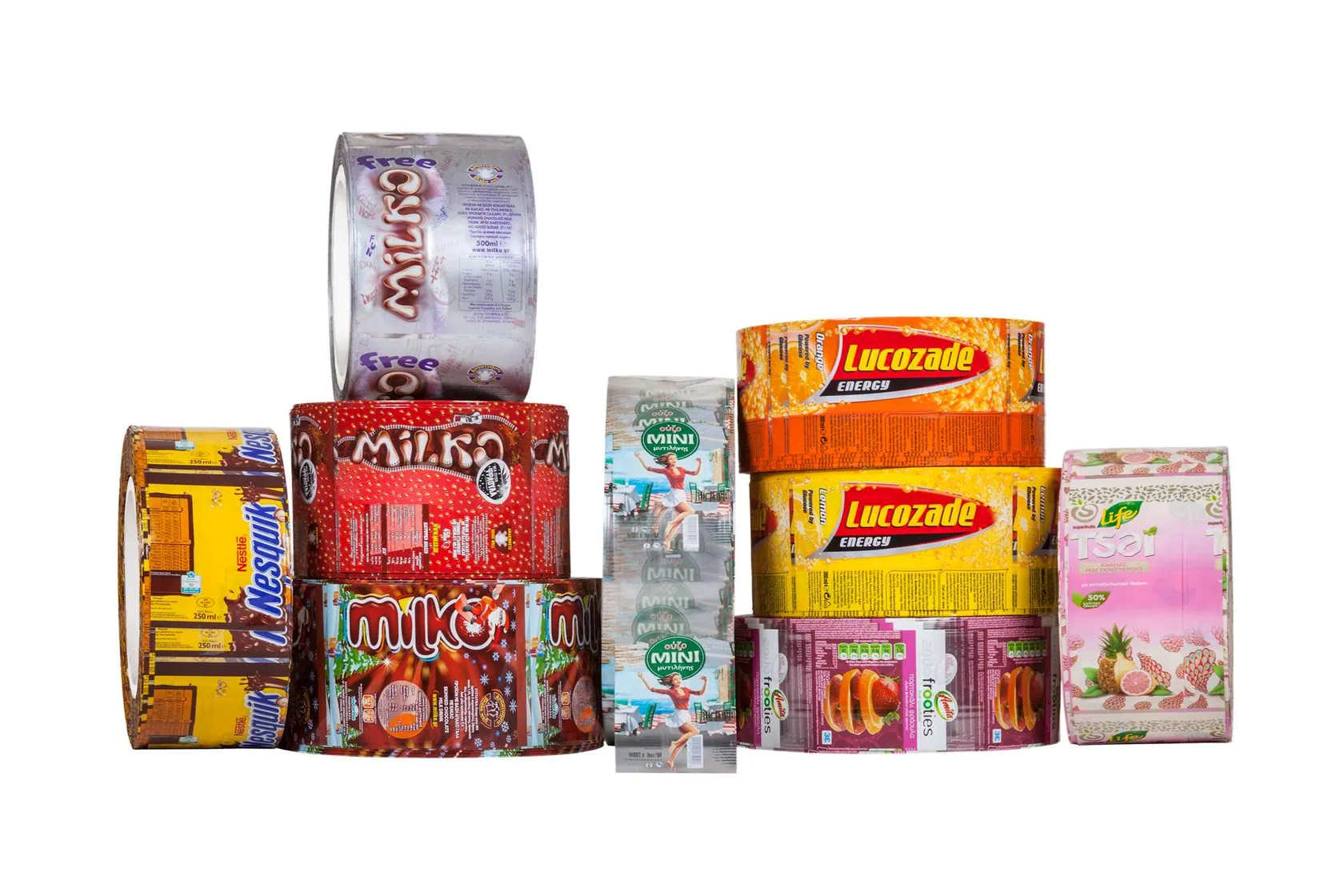 Dairy & soft drinks packaging examples
